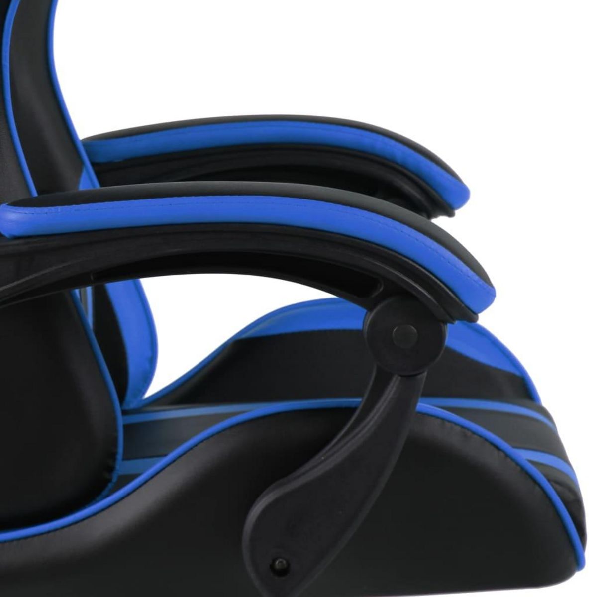 VIDAXL Fauteuil de jeux video Noir et bleu Similicuir