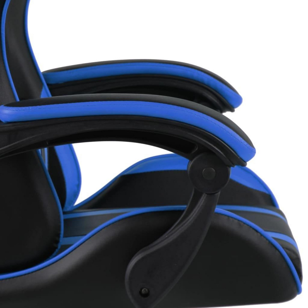 VIDAXL Fauteuil de jeux video Noir et bleu Similicuir