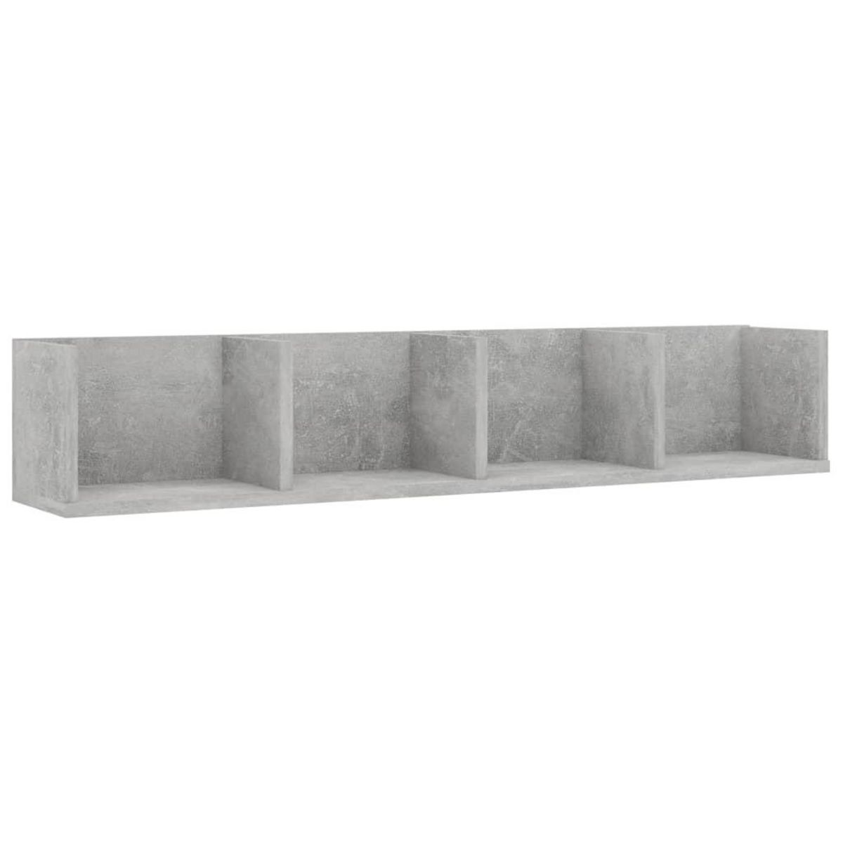 VIDAXL Etagere murale a CD Gris beton 100x18x18 cm Bois d'ingenierie