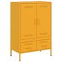 Voir la diapositive 2 : VIDAXL Buffet haut jaune moutarde 68x39x101,5 cm acier