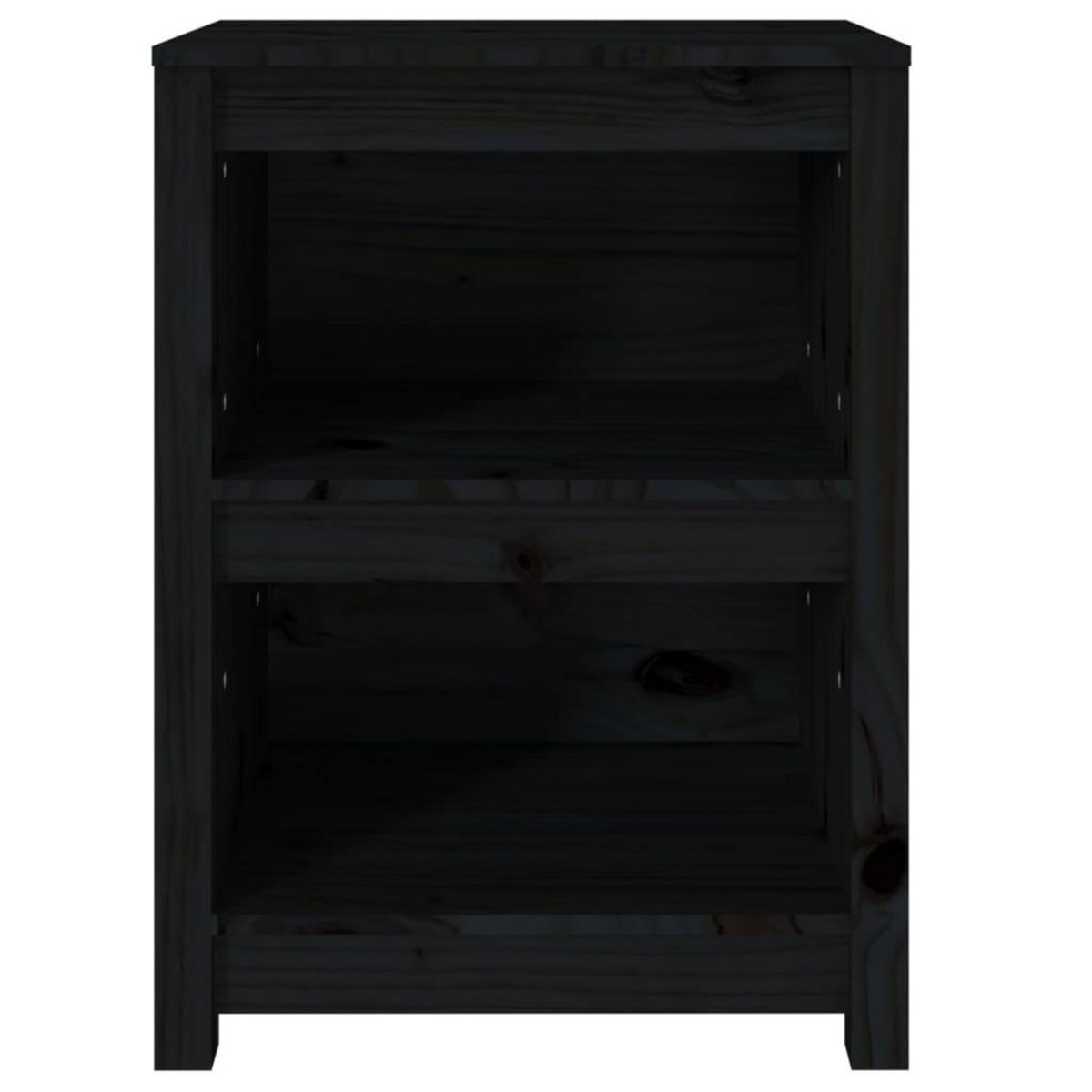 VIDAXL Bibliotheque Noir 50x35x68 cm Bois de pin massif