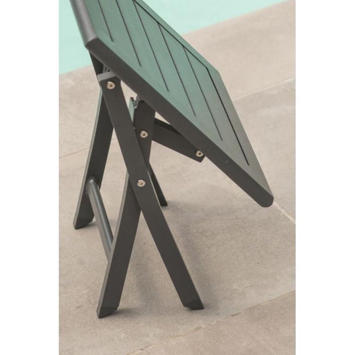 Paris Prix Table d'Appoint de Jardin Pliante  Marius  43cm Gris Anthracite