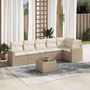Voir la diapositive 1 : VIDAXL Salon de jardin avec coussins 7 pcs beige resine tressee