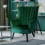 Voir la diapositive 5 : Paris Prix Fauteuil Scandinave Velours  Velvet  94cm Vert