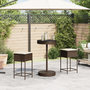 Voir la diapositive 3 : VIDAXL Ensemble de bar de jardin 3 pcs et coussins brun resine tressee