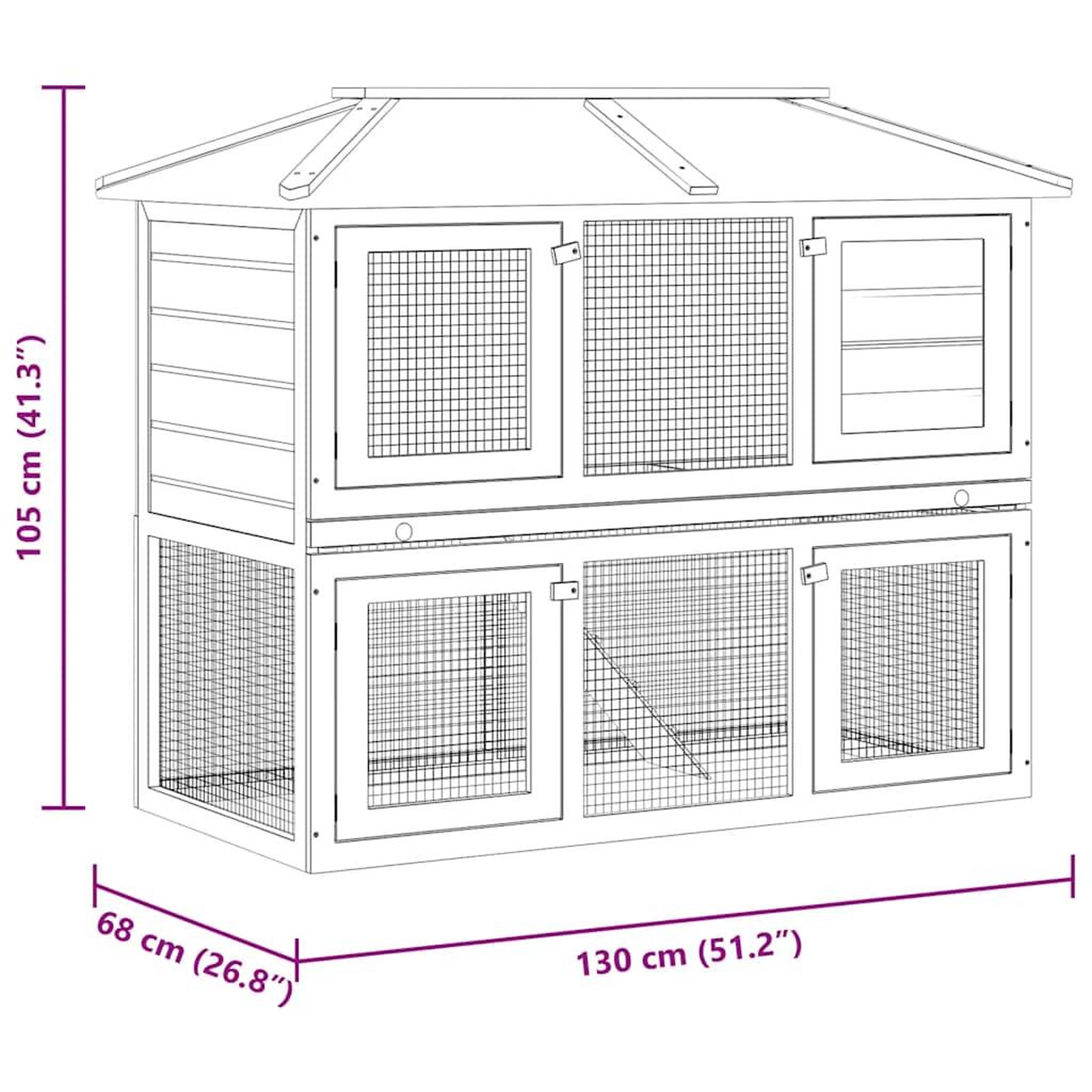 Voir la diapositive 6 : VIDAXL Cage double pour animaux bois
