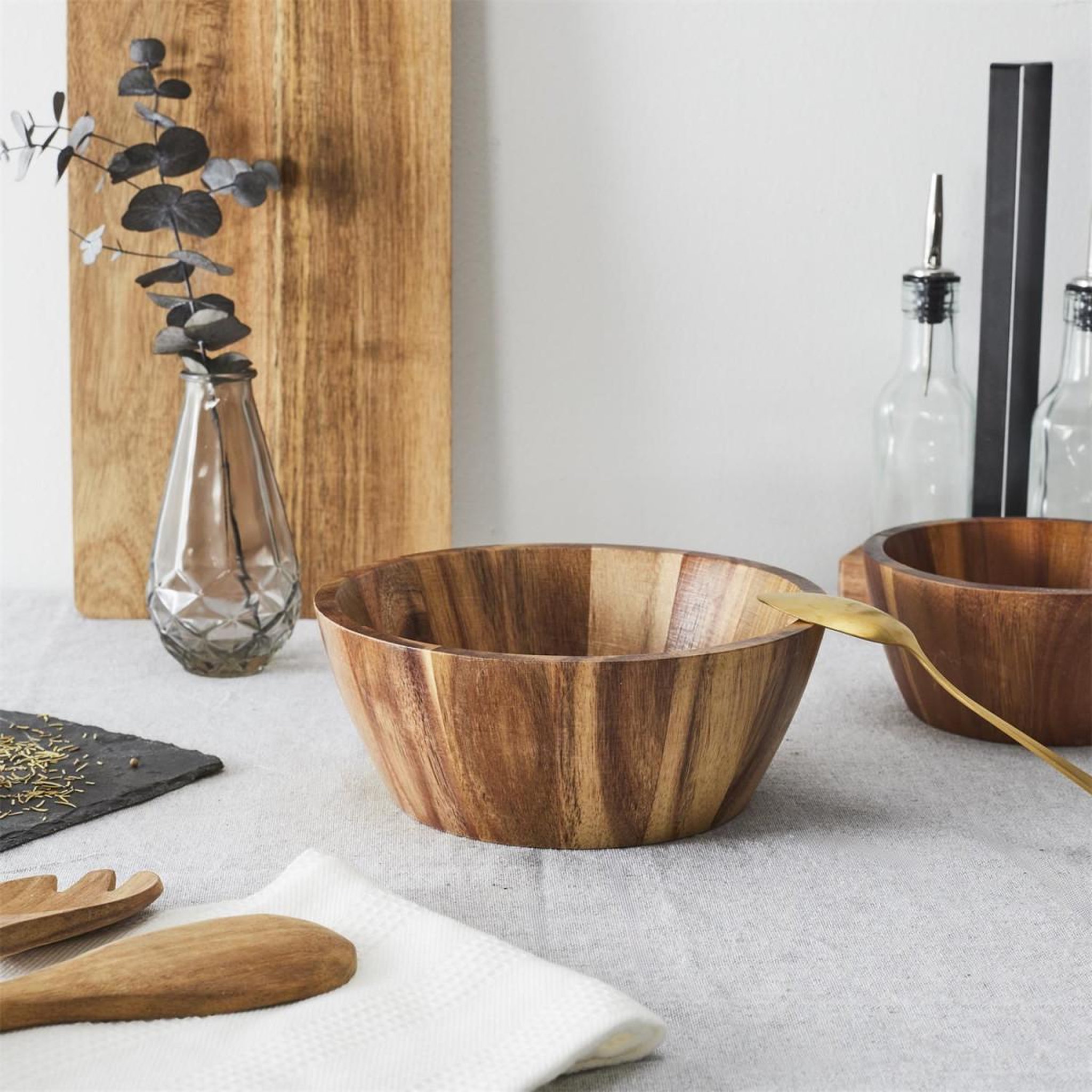 Voir la diapositive 2 : The Home Deco Factory Saladier en bois  acacia  20cm marron