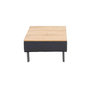 Voir la diapositive 1 : JARDIDECO Table basse de jardin en aluminium gris et teck - Jardideco