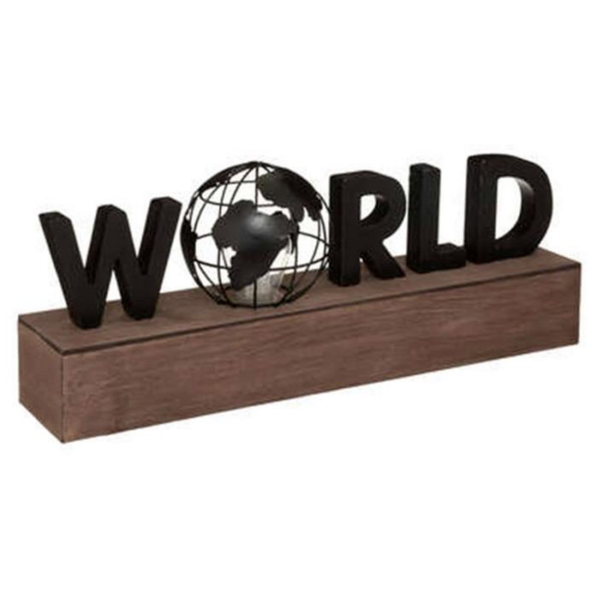 ATMOSPHERA Mot Déco à Poser Led  Word  38cm Noir & Marron
