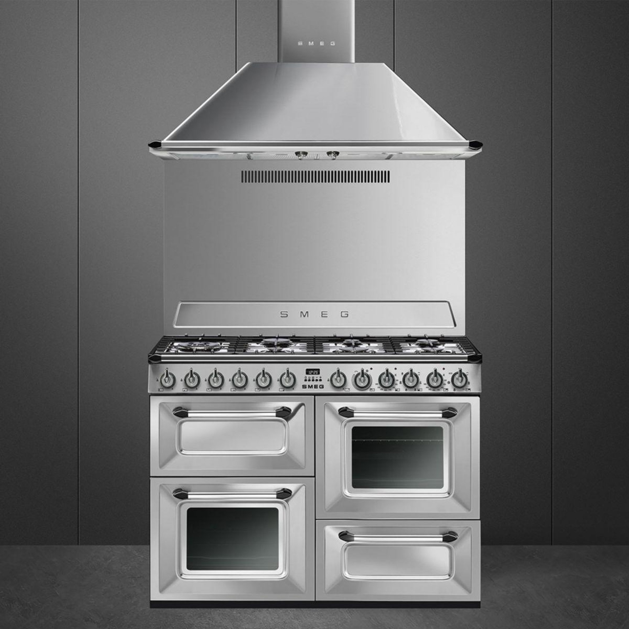 Voir la diapositive 3 : SMEG Piano de cuisson gaz tr4110x-1