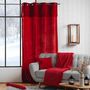 Voir la diapositive 4 : Paris Prix Rideau à Œillets Velours  Caresse  140x240cm Rouge