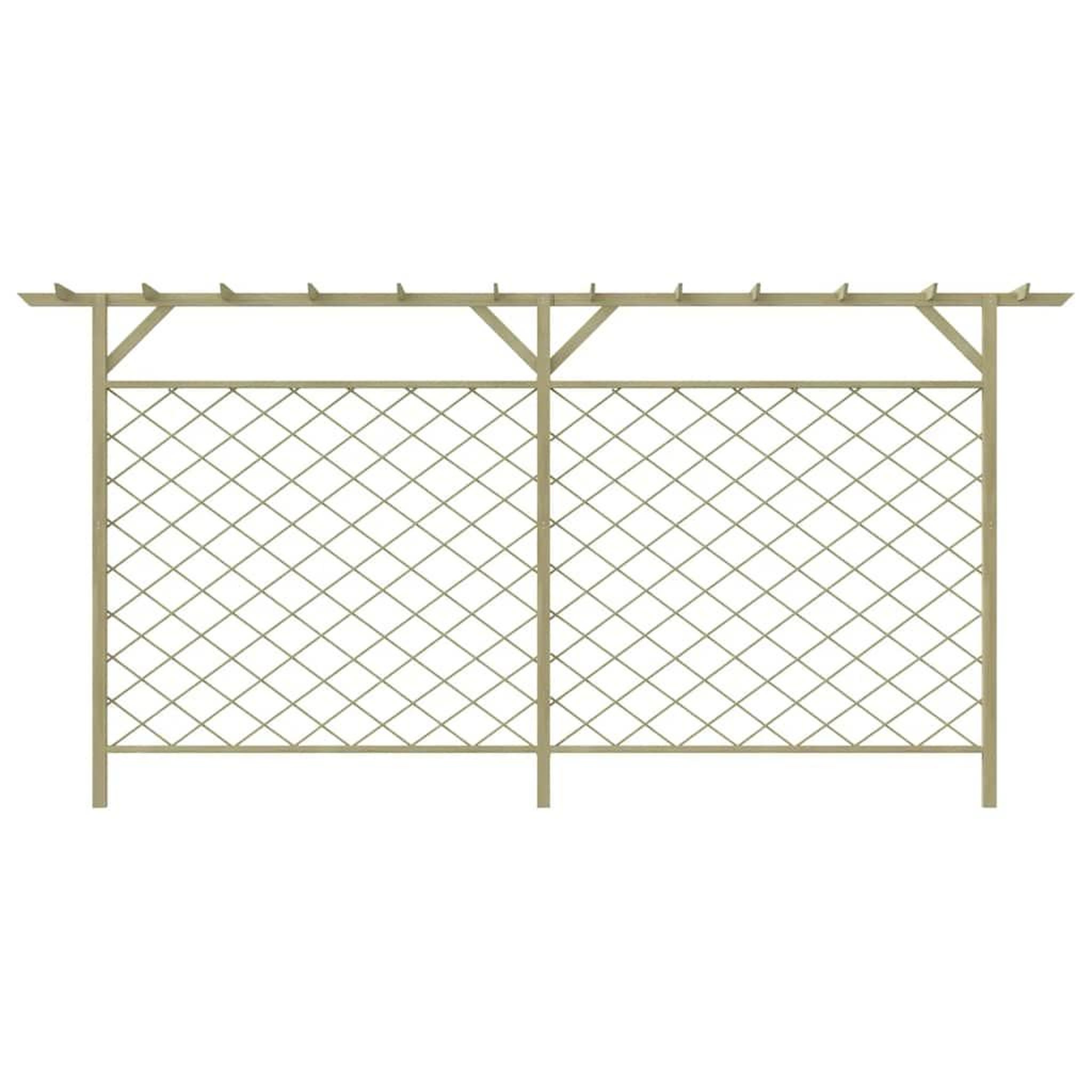 Voir la diapositive 2 : VIDAXL Cloture a lattes de jardin avec pergola bois