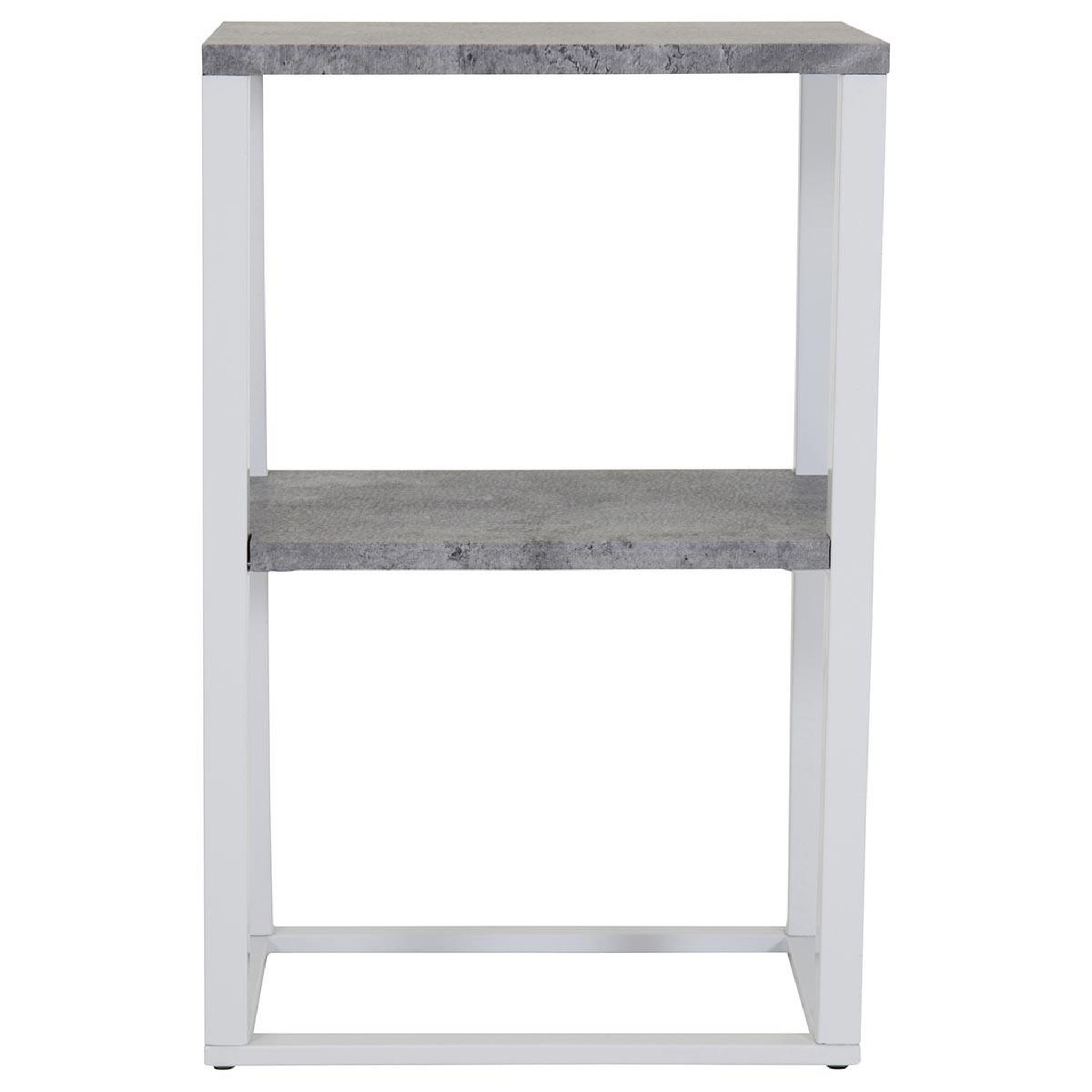 Voir la diapositive 2 : Paris Prix Table de chevet double  rise  68cm gris & blanc