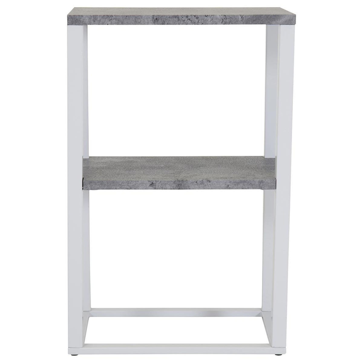 Paris Prix Table de Chevet Double  Rise  68cm Gris & Blanc