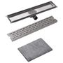 Voir la diapositive 3 : VIDAXL Drain de douche lineaire 730 x 140 mm acier inoxydable