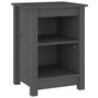 Voir la diapositive 3 : VIDAXL Tables de chevet 2 pcs Gris 40x35x55 cm Bois de pin solide