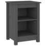Voir la diapositive 3 : VIDAXL Tables de chevet 2 pcs Gris 40x35x55 cm Bois de pin solide