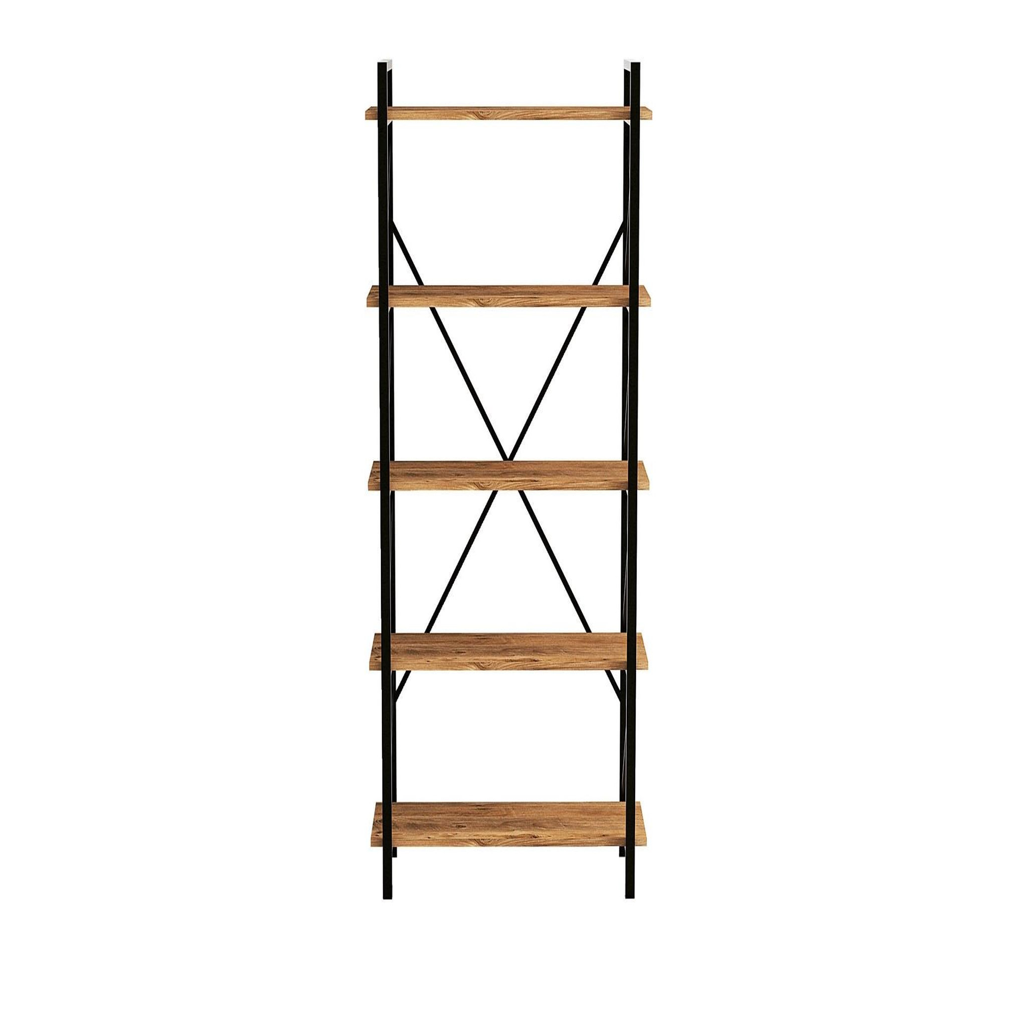 Habitat et Jardin Bibliothèque en bois  nero  - 90 x 33 x 180 cm - pin atlantiquenoir