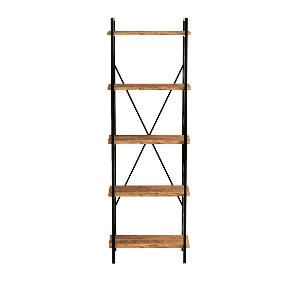 Habitat et Jardin Bibliothèque en bois  Nero  - 90 x 33 x 180 cm - Pin atlantiqueNoir