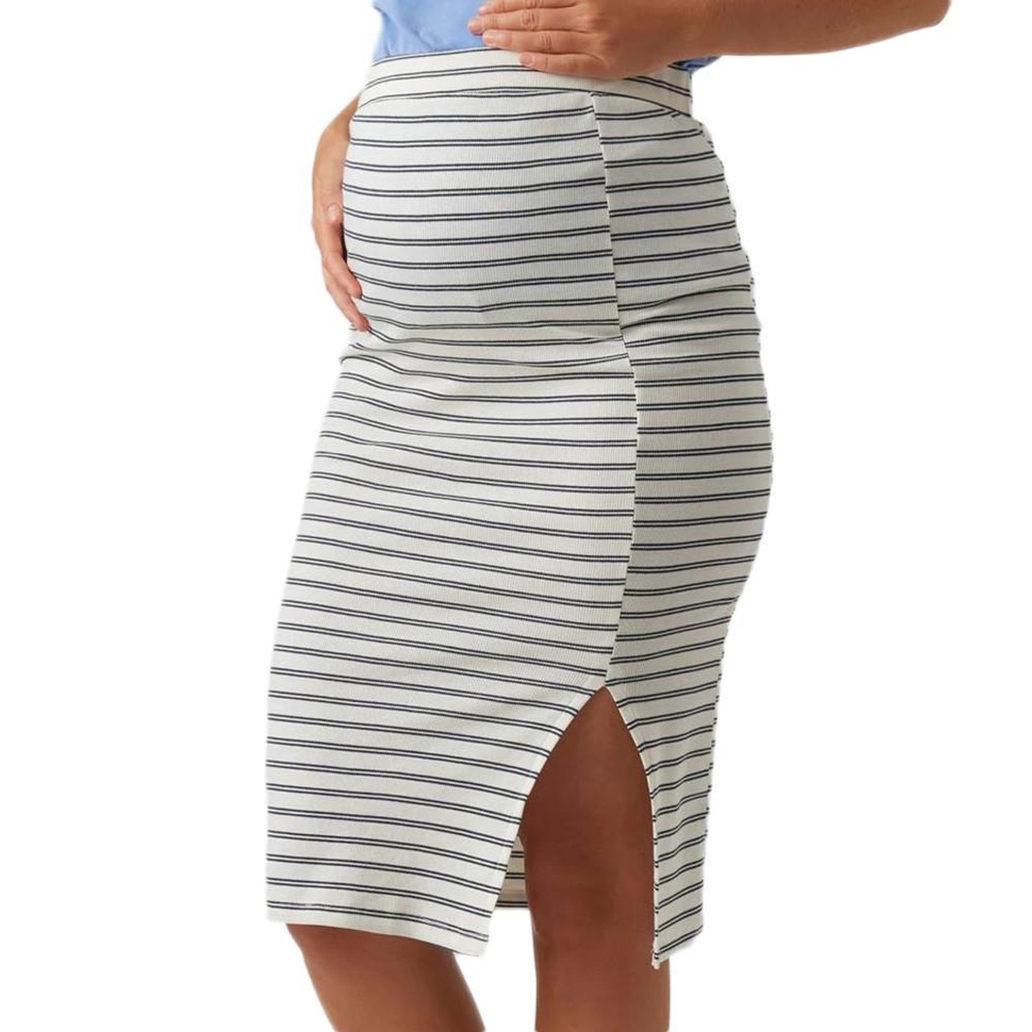MAMALICIOUS Jupe de grossesse he/Noir Femme Mamalicious Ravena. Coloris disponibles : Blanc