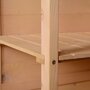 OUTSUNNY Armoire abri de jardin remise pour outils - grande porte verrouillable loquet - 2 étagères - toit bitumé incliné bois de sapin pré-huilé