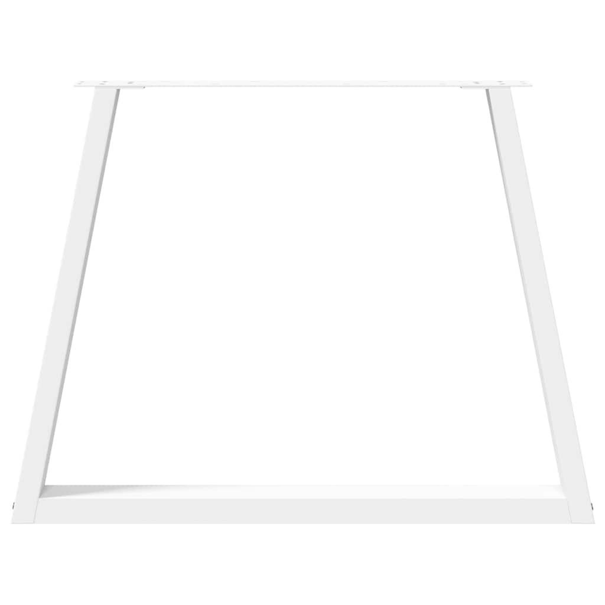 Voir la diapositive 5 : VIDAXL Pieds de table a manger forme de V 3 pcs blanc 100x(72-73,3) cm