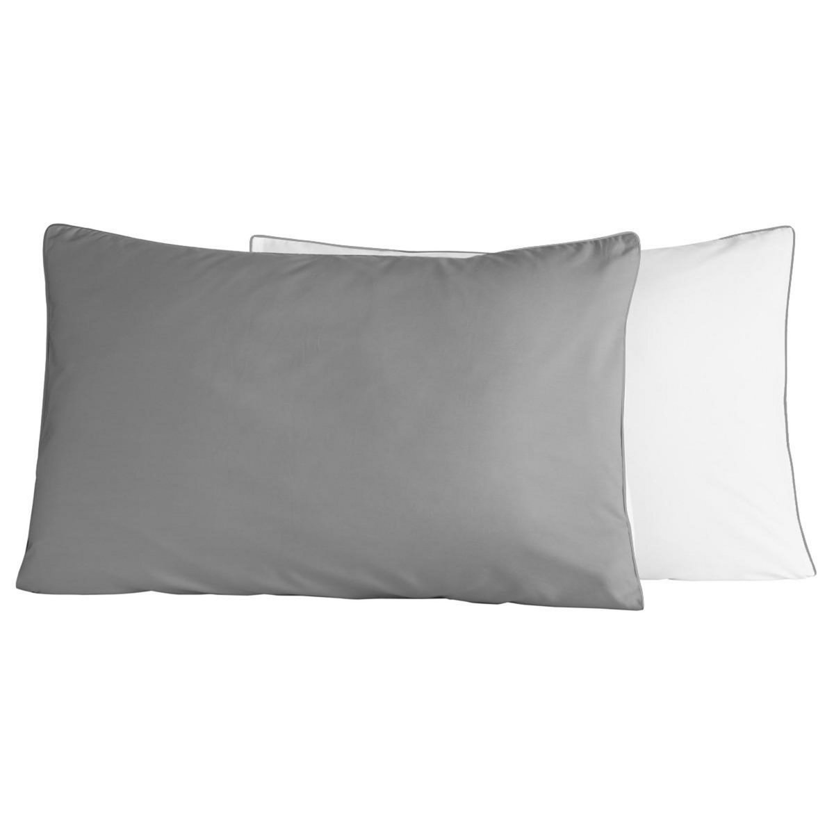 Sensei Maison Lot de 2 taies d'oreiller en percale de coton SOFT PERCALE