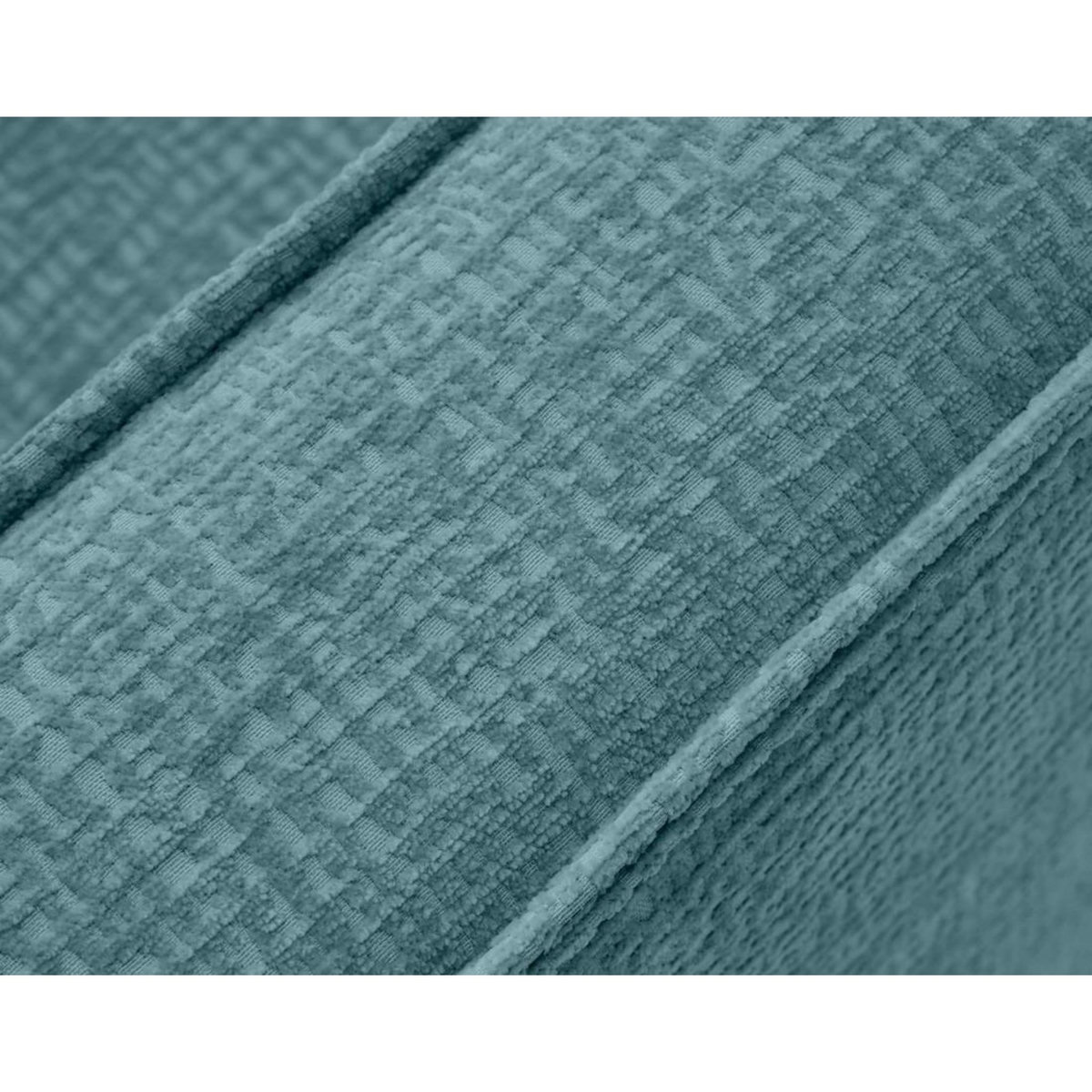 LISA DESIGN Jake - canapé panoramique d'angle gauche 7 places convertible avec coffre en tissu velours relief
