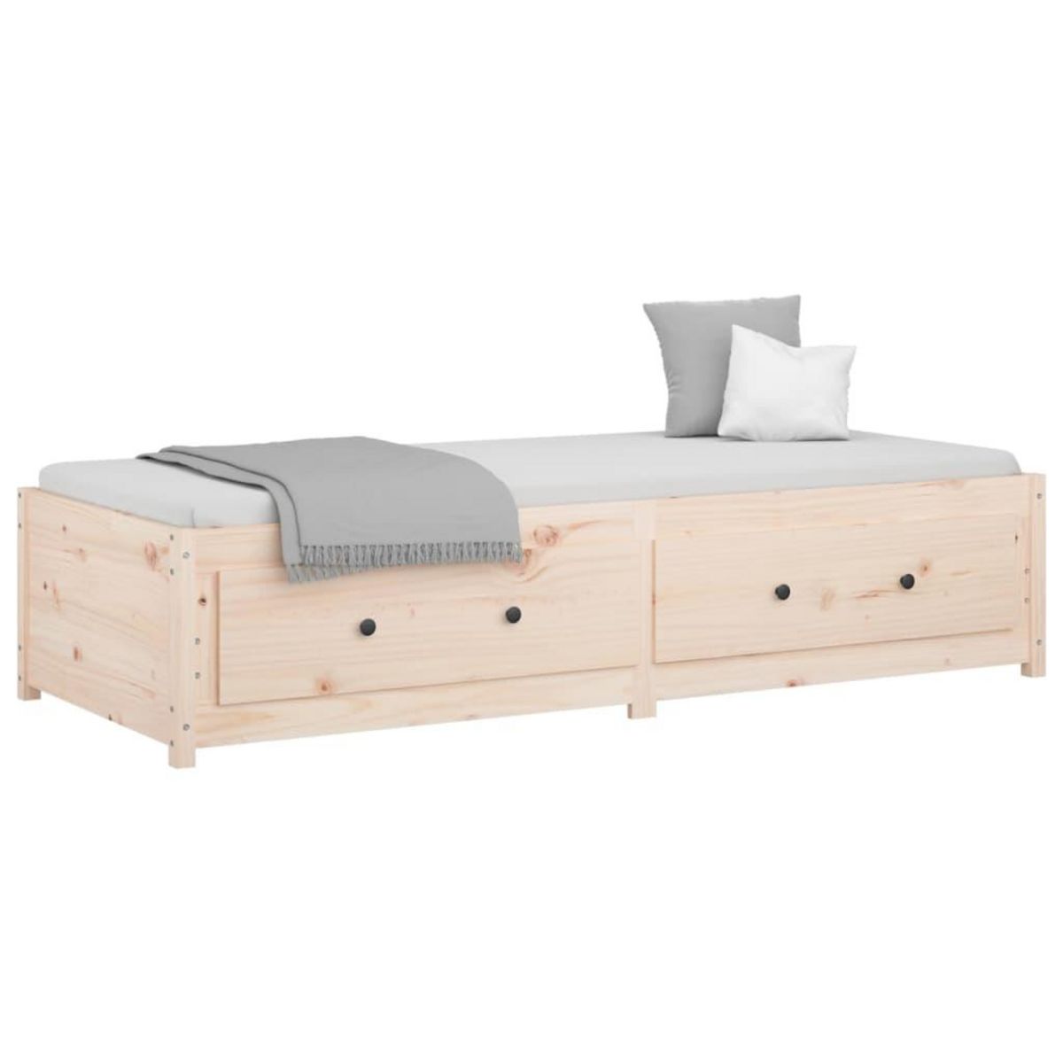 VIDAXL Lit de jour 75x190 cm Petit simple Bois de pin massif