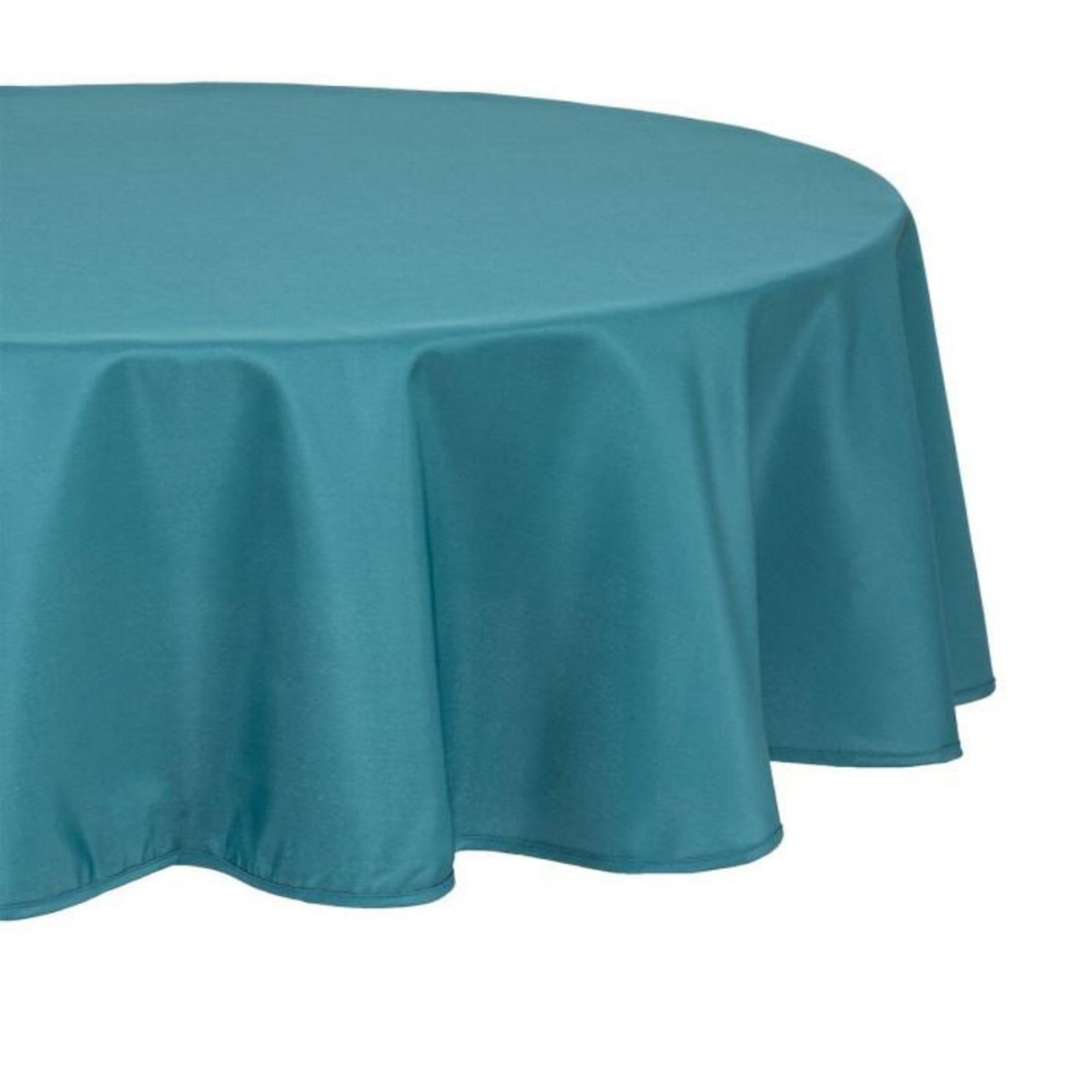 ATMOSPHERA Nappe Antitache Ronde  Unie  180cm Bleu Canard