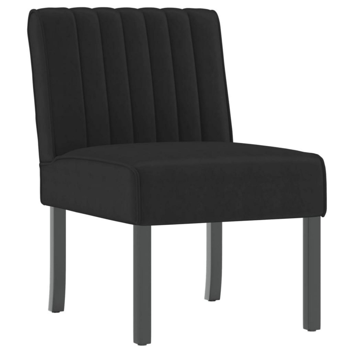 VIDAXL Fauteuil sans accoudoirs noir velours