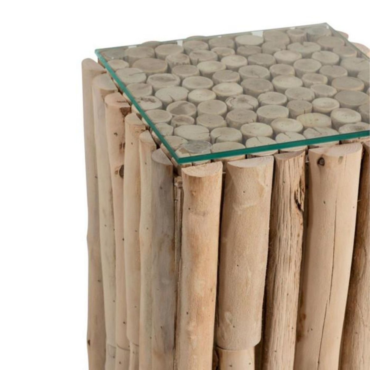 Paris Prix Table d'Appoint Design en Bois  Clao  75cm Naturel