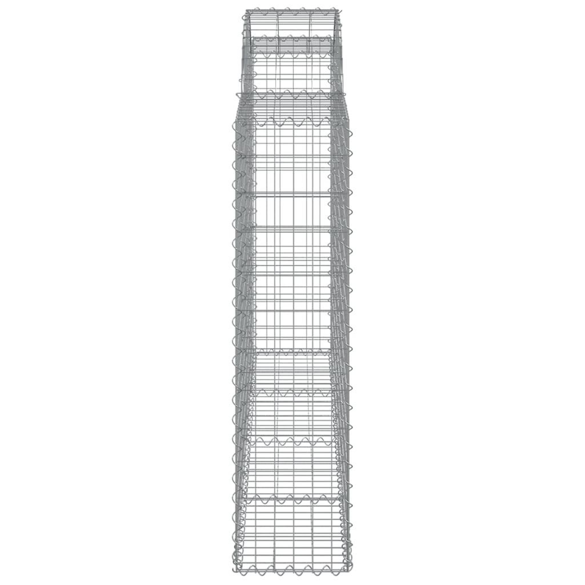 Voir la diapositive 5 : VIDAXL Paniers a gabions arques 25 pcs 200x30x120/140 cm Fer galvanise