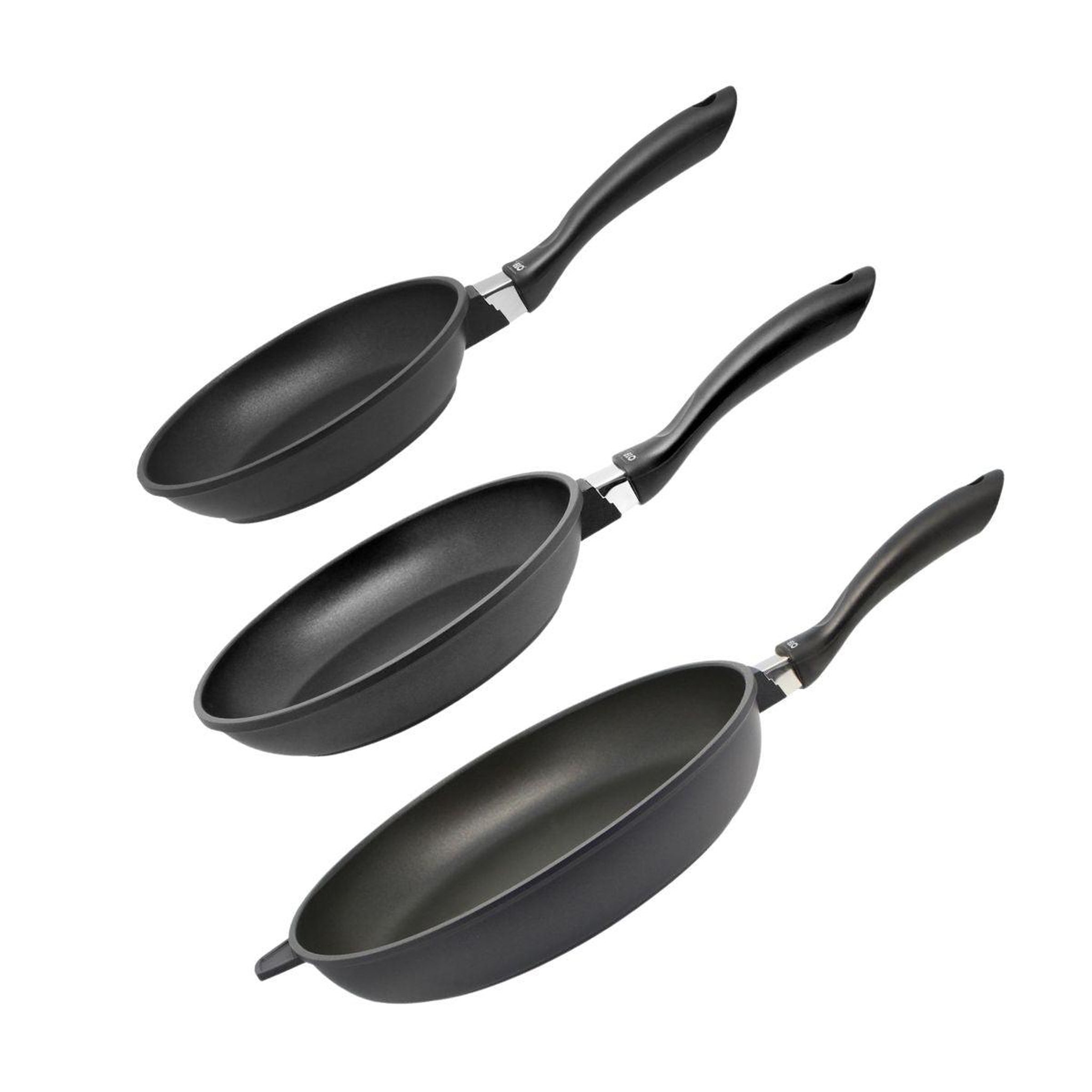 ELO Set de 3 poêles à frire 24 cm 28 cm et 32 cm sans pfas elo alucast