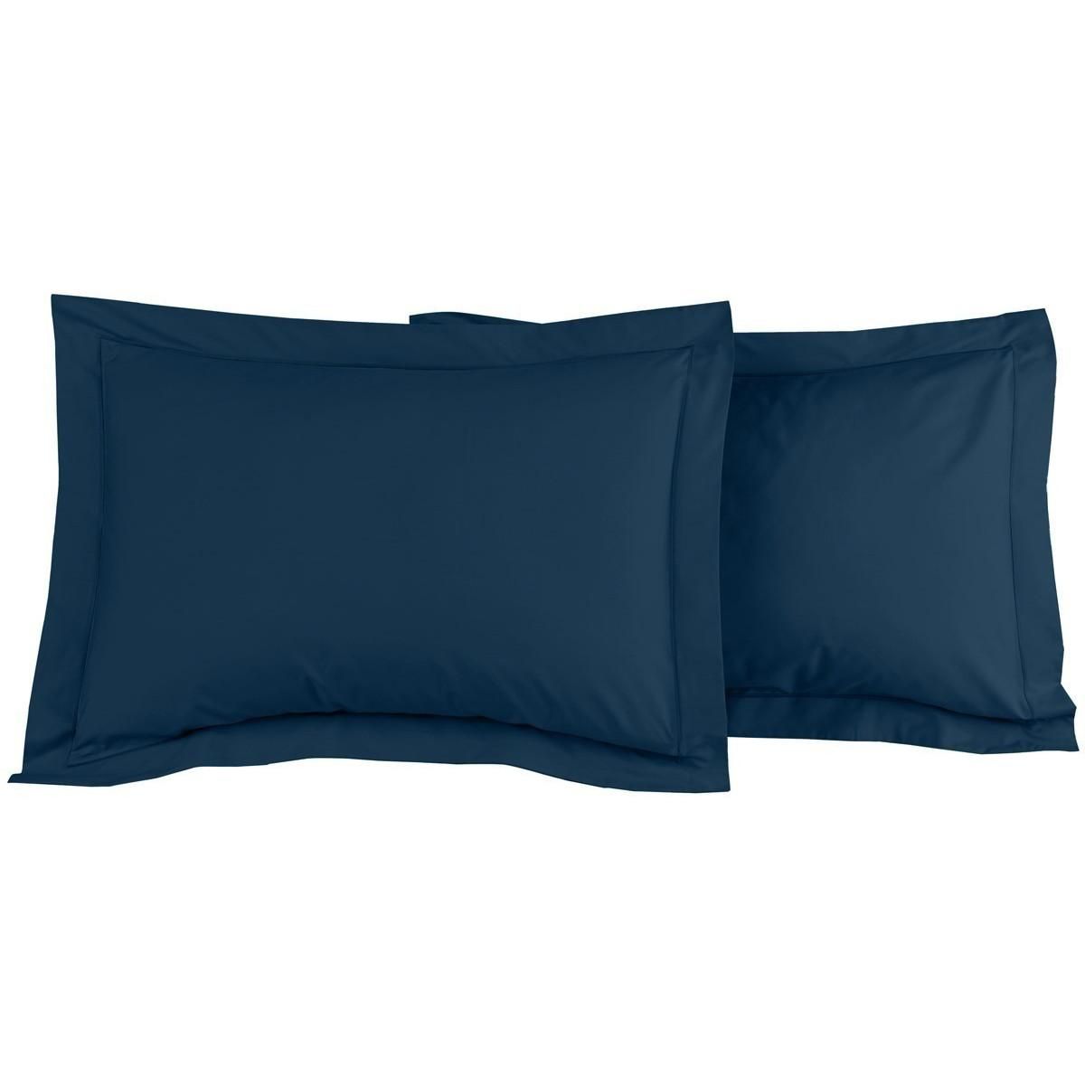 Sensei Maison Lot de 2 taies d'oreiller en percale de coton SOFT PERCALE