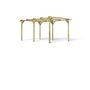 Voir la diapositive 2 : Forest Style Carport toit plat - Bois traité autoclave - 15,8m² - HENRI