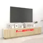 VIDAXL Meuble TV avec lumieres LED Chene sonoma 200x35x40 cm