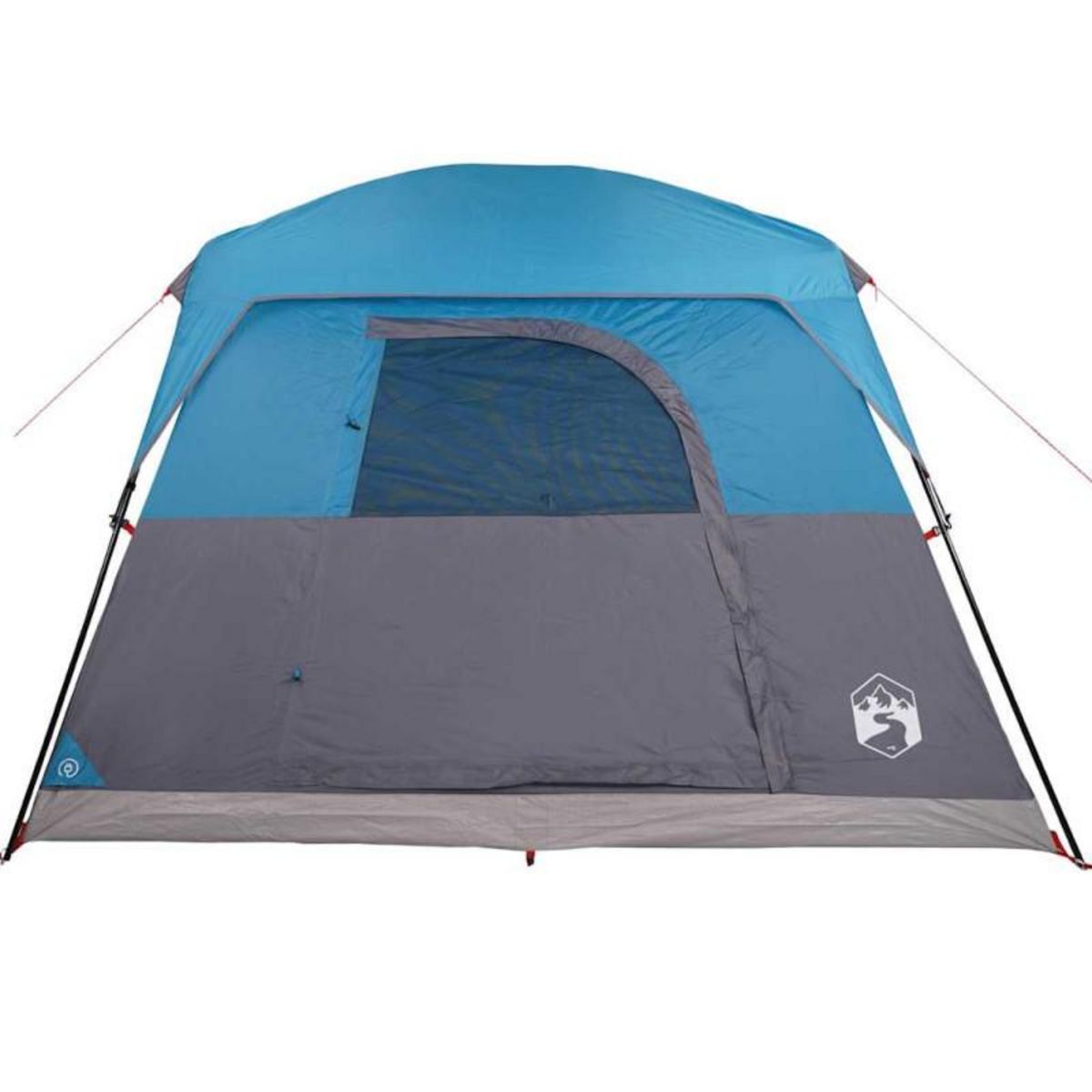 VIDAXL Tente de camping de cabine 4 personnes bleu imperméable