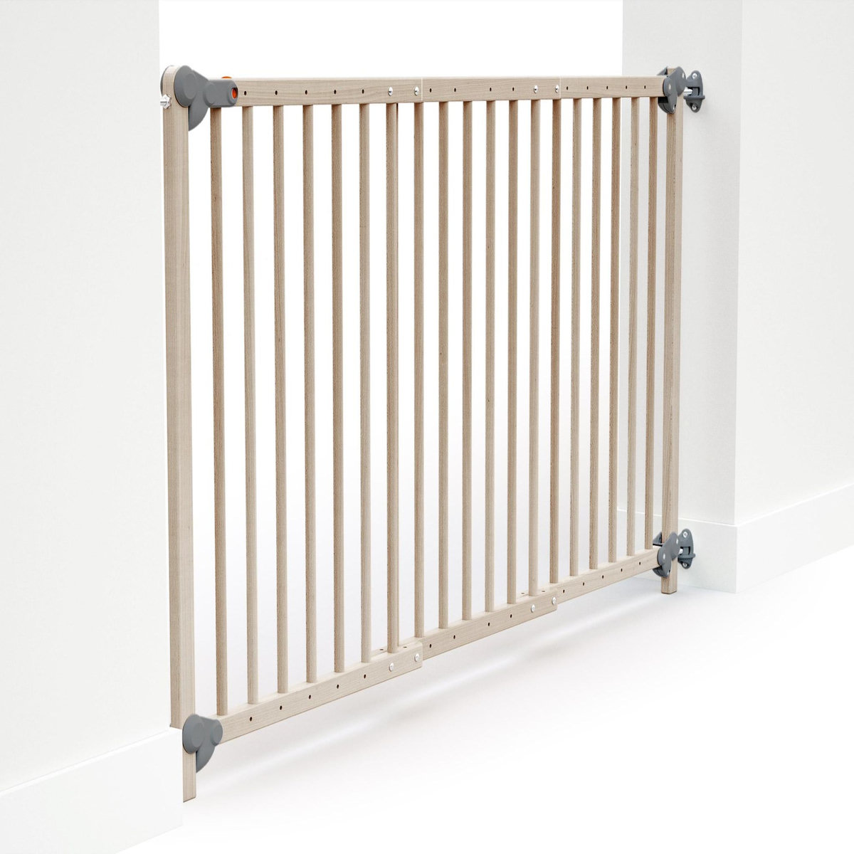 WEBABY Barrière de sécurité bébé extensible en bois LOKEE
