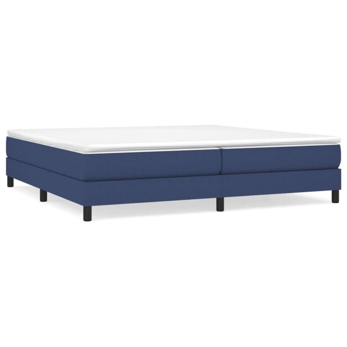 VIDAXL Sommier a lattes de lit avec matelas Bleu 200x200 cm Tissu