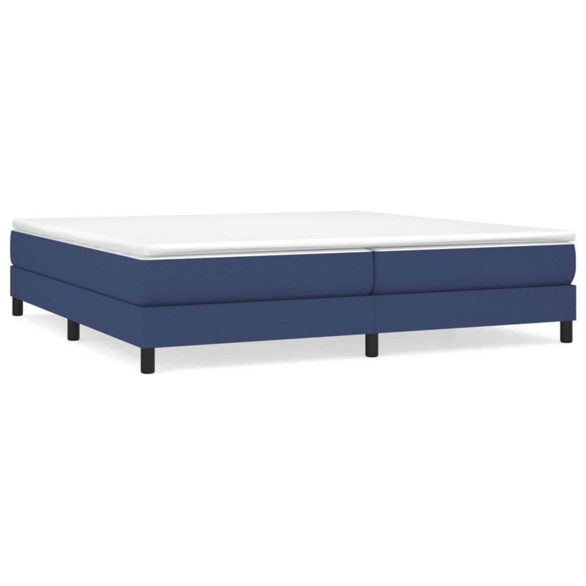 VIDAXL Sommier a lattes de lit avec matelas Bleu 200x200 cm Tissu