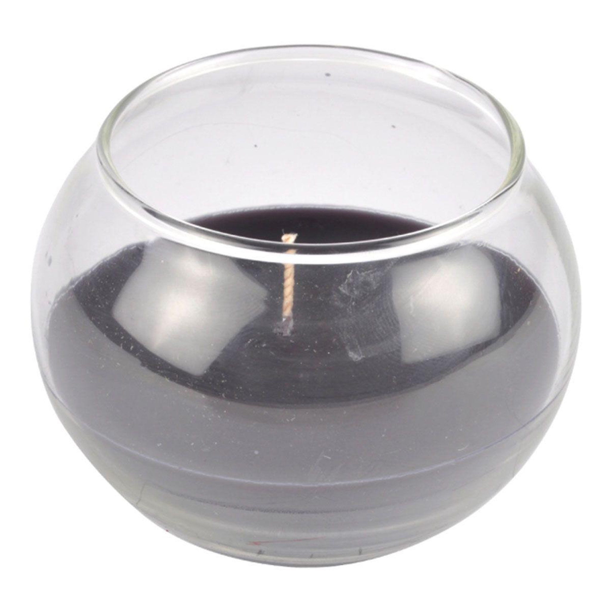 HOMEA Bougie boule en verre  essentiel  8cm bois de cèdre