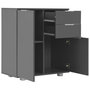 Voir la diapositive 4 : VIDAXL Buffet Gris brillant 71x35x80 cm Bois d'ingenierie