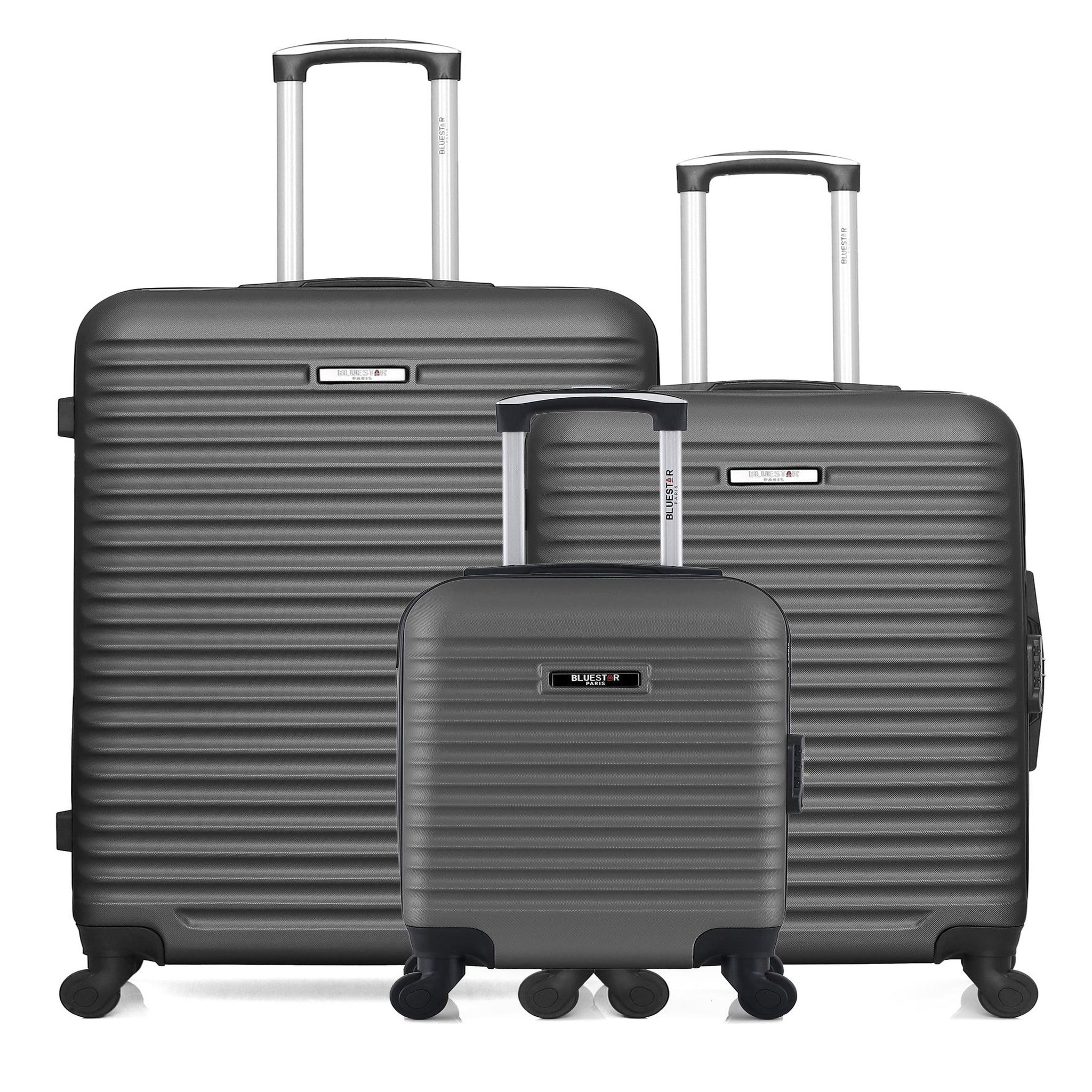 BLUESTAR Lot de 3 - valises grand format, weekend et cabine xxs brazilia