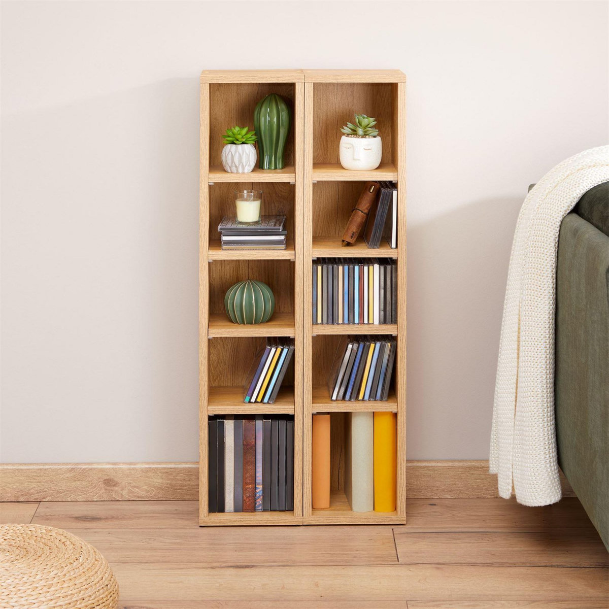 IDIMEX Etagères modulables MUSIQUE pour CD et DVD, en mélaminé