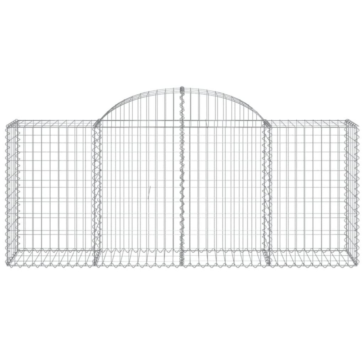 VIDAXL Paniers a gabions arques 6 pcs 200x50x80/100 cm Fer galvanise