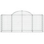 Voir la diapositive 4 : VIDAXL Paniers a gabions arques 6 pcs 200x50x80/100 cm Fer galvanise