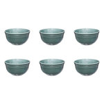 SECRET DE GOURMET Lot de 6 Bols en Faïence  Carmen  14cm Vert