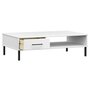 Voir la diapositive 5 : VIDAXL Table basse avec pieds en metal Blanc Bois pin massif OSLO