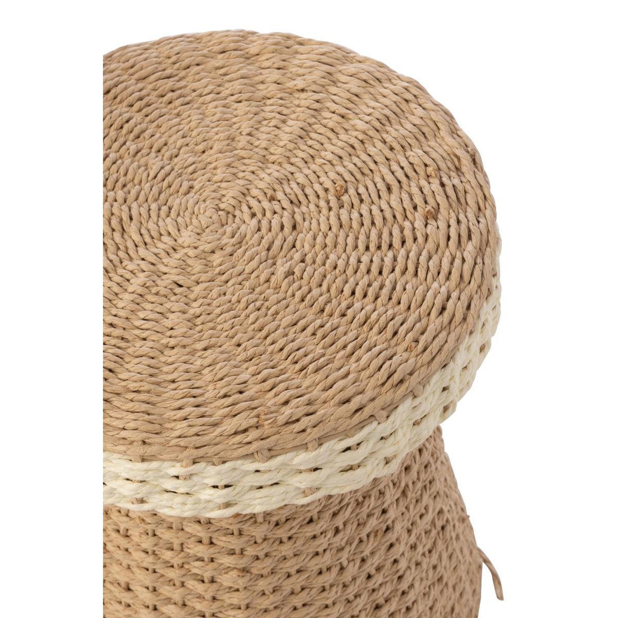Voir la diapositive 4 : J-LINE Lot de 2 Table d'Appoint  Barbarra  46cm Naturel